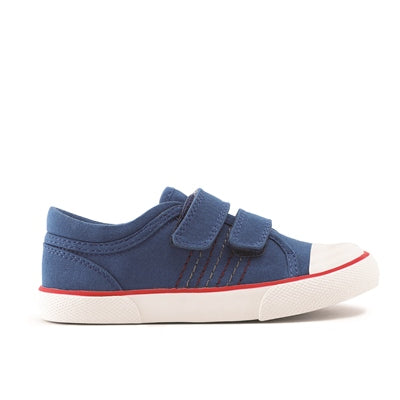 Start rite Sandcastle Navy Denim Multi Canvas Velcro Boys Shoes